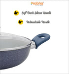 Stella Nonstick Deep Kadhai With Glass Lid