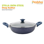 Load image into Gallery viewer, Stella Nonstick Deep Kadhai With Glass Lid