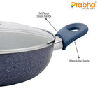 Stella Nonstick Deep Kadhai With Glass Lid