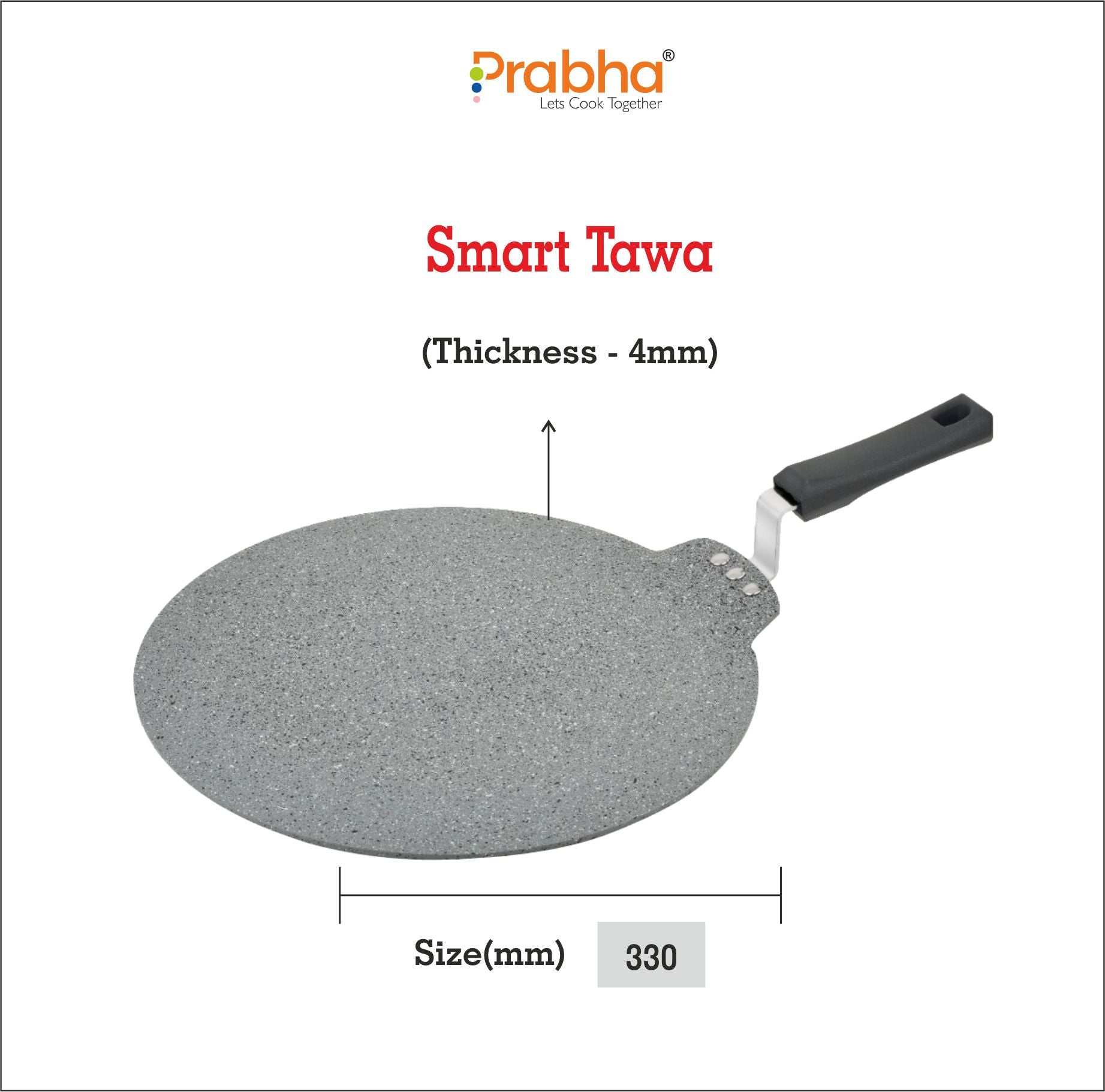 Stella Nonstick Coating Smart Tawa - Compatible with Induction & Gas Stove