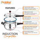 Swift Stainless Steel IB Outer Lid Pressure Cooker Hammered