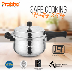 Swift Stainless Steel IB Outer Lid Pressure Cooker Hammered