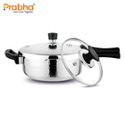 Tri-Ply Whizz Plus Hammered Pressure Pan with Steel & Glass Lid