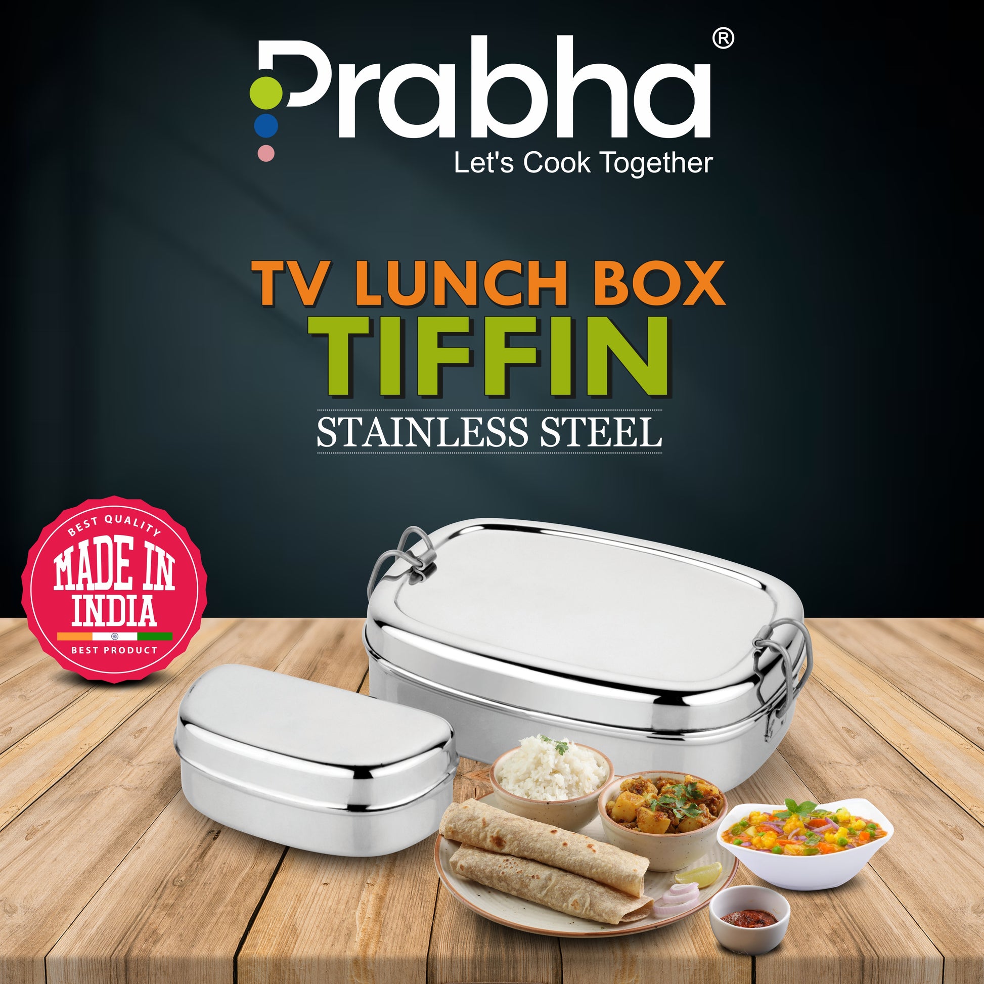 Stainless Steel Tv Lunch Box, Leakproof Containers for Adults - Prabha
