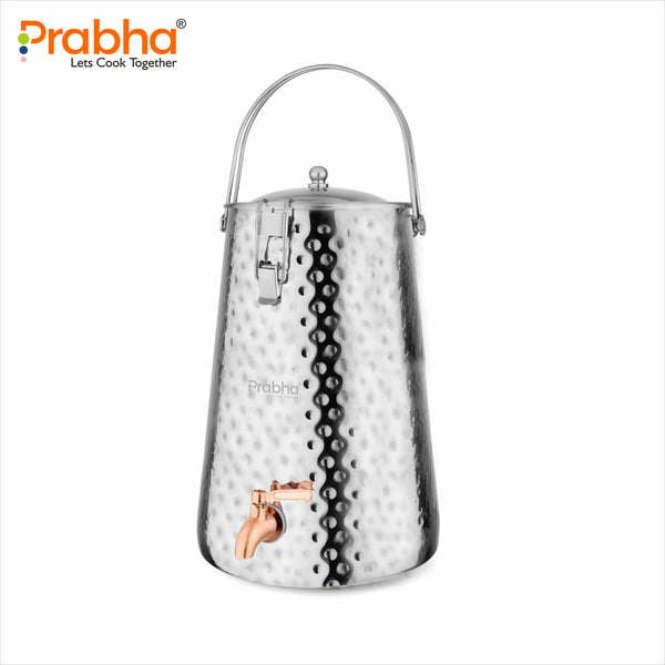 Premium Stainless Steel Tapered Water Pot – Dot Hammered Finish | Water Dispenser