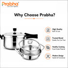 TRIMAX Cookware Combo - Whizz Plus 3 Litre Pressure Cooker & 22 CM Elante Kadhai with Glass Lid