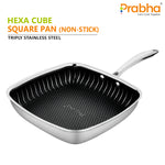 Load image into Gallery viewer, Triply Hexa Cube Nonstick Square Pan, 24CM