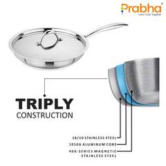 Prima Triply Frypan With Lid