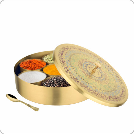 Ultima Brass Spice Box With Elegant Design