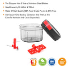 Veg Food Chopper and Mixer with Stainless Steel Blades