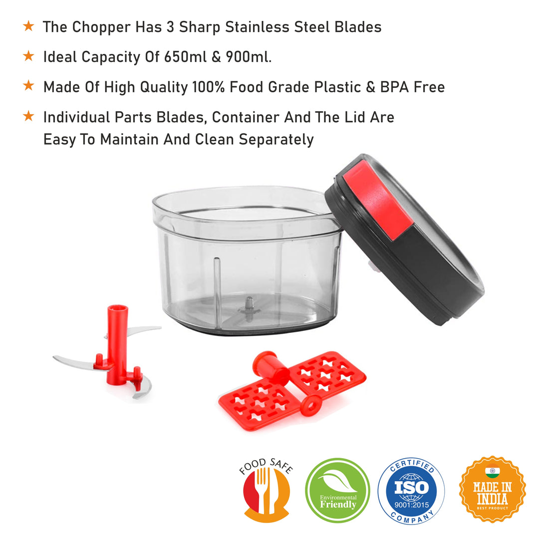 Veg Food Chopper and Mixer with Stainless Steel Blades