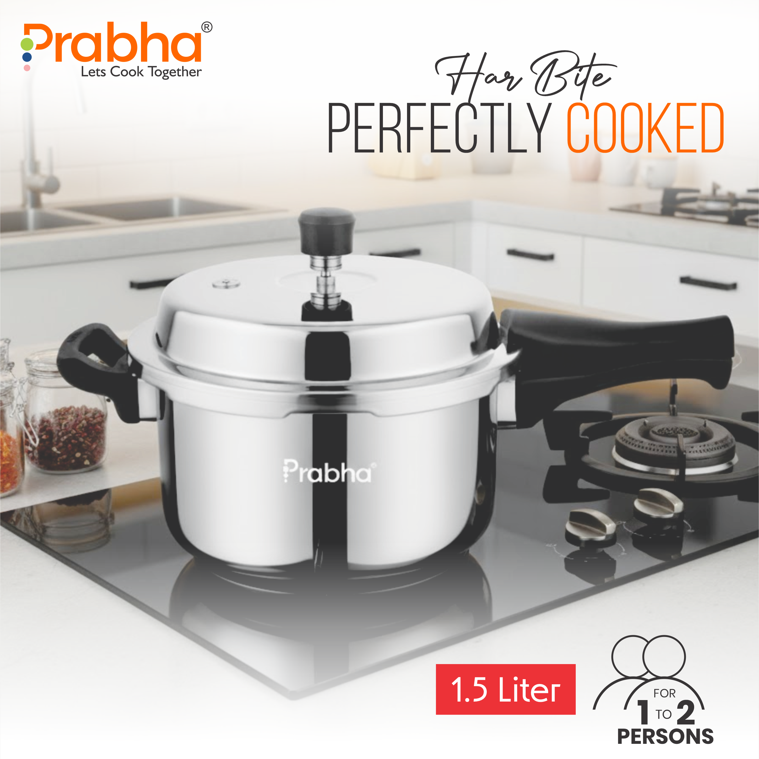 Vista Stainless Steel IB Outer Lid Pressure Cooker