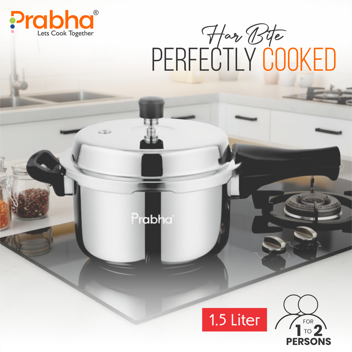 Vista Stainless Steel IB Outer Lid Pressure Cooker