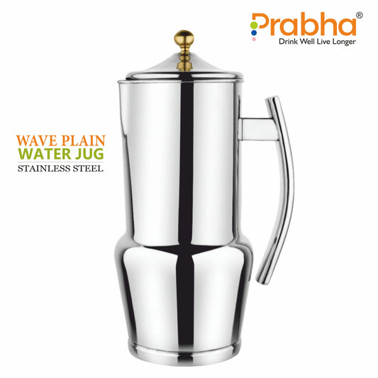 Stainless Steel Wave Water Jug for Home & Kitchen