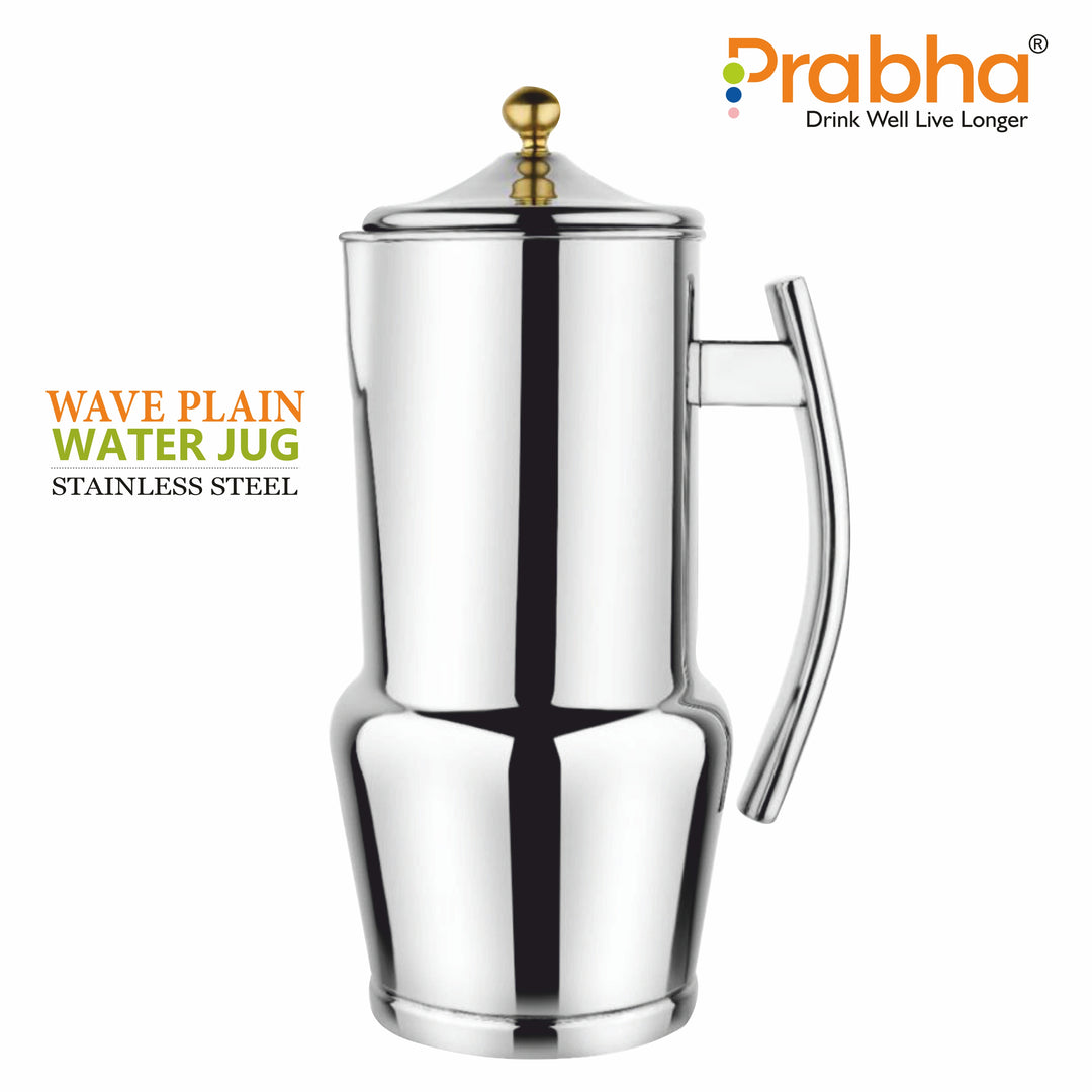 Stainless Steel Wave Water Jug for Home & Kitchen