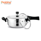 Tri-Ply Whizz Plus Hammered Pressure Pan with Steel & Glass Lid