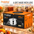 Triply Whizz Plus Hammered Pressure Cooker With Steel & Glass Lid