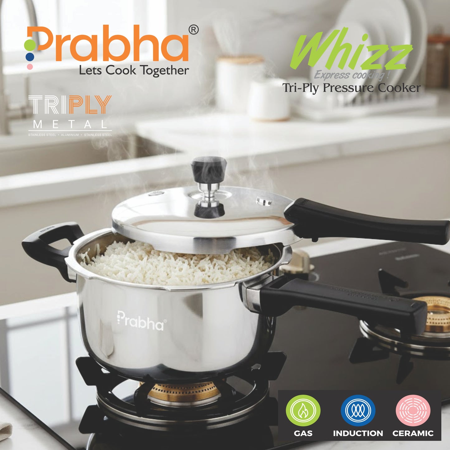 Triply Whizz Pressure Cooker