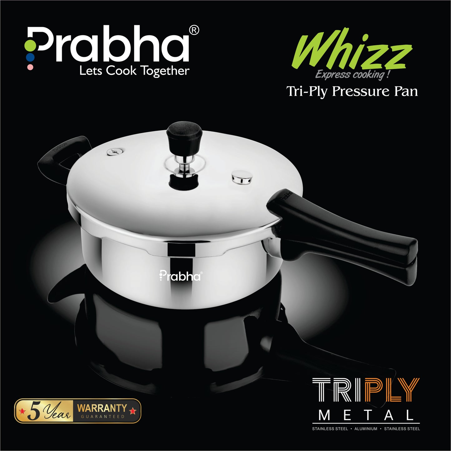 Triply Whizz Pressure Pan