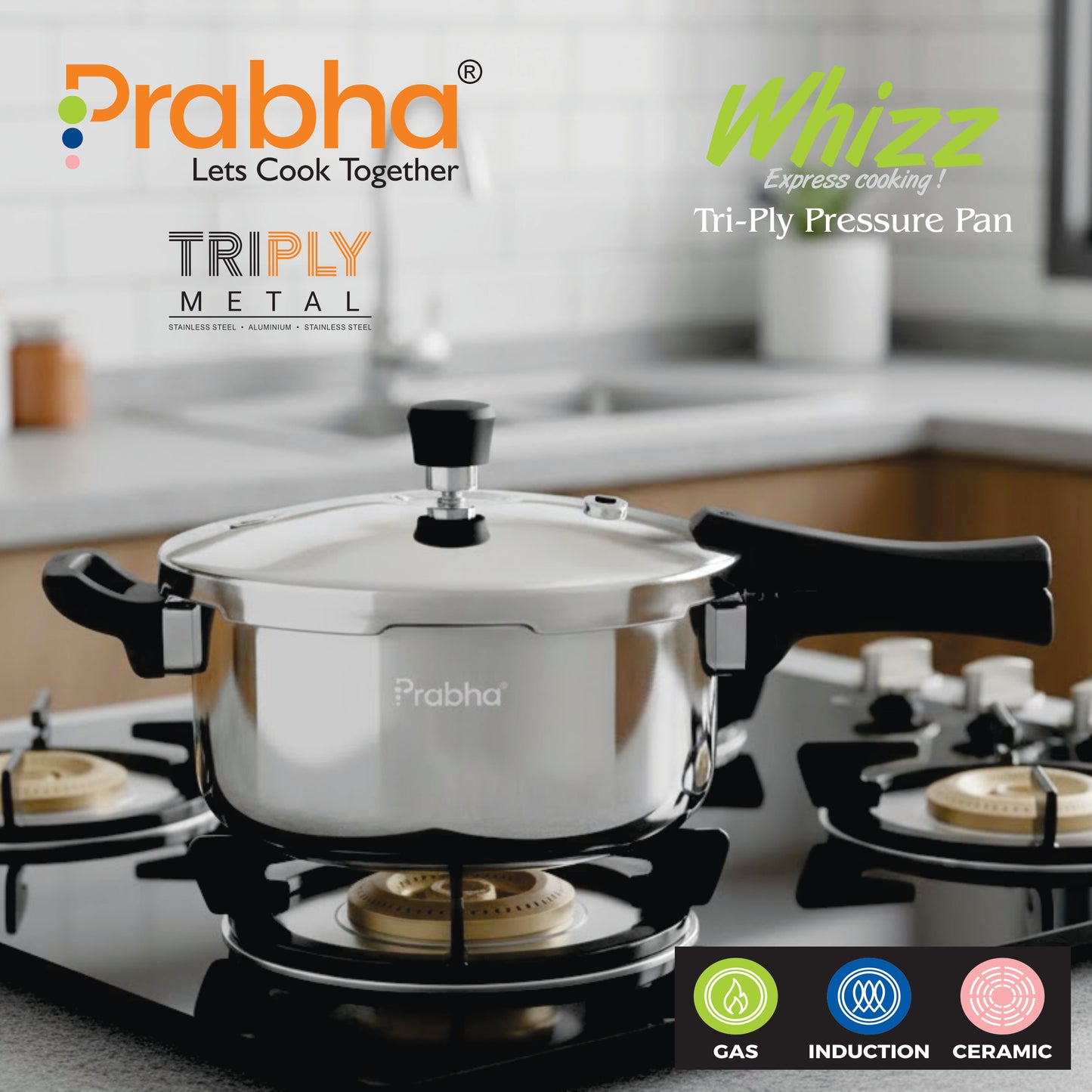 Triply Whizz Pressure Pan