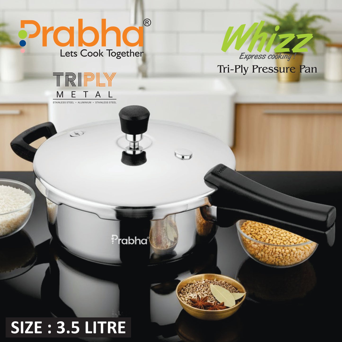 Triply Whizz Pressure Pan