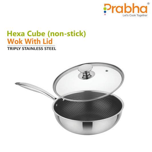 Triply Hexa Cube Wok With Lid