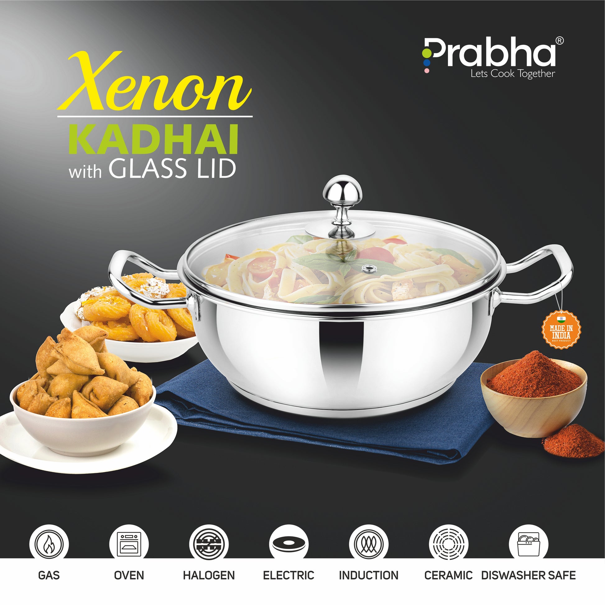 Xenon IB Kadhai with Lid