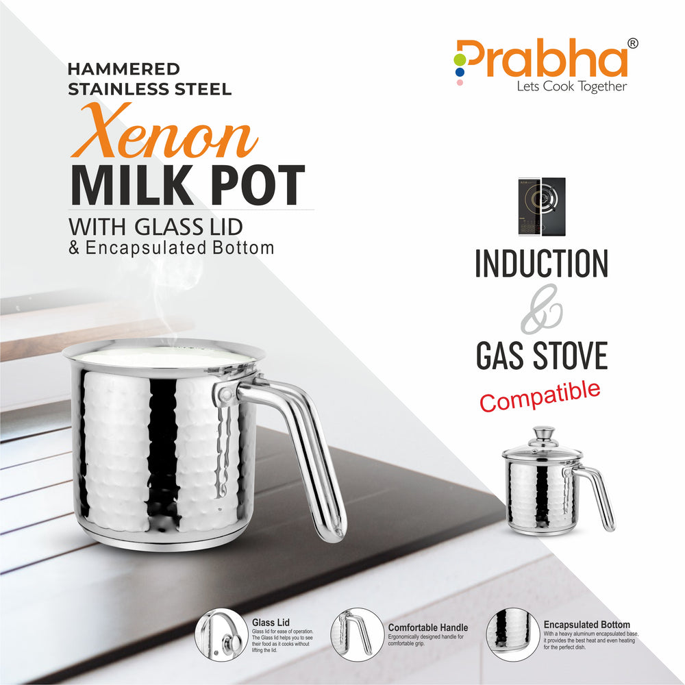 Xenon IB Hammered Milkpot With Lid