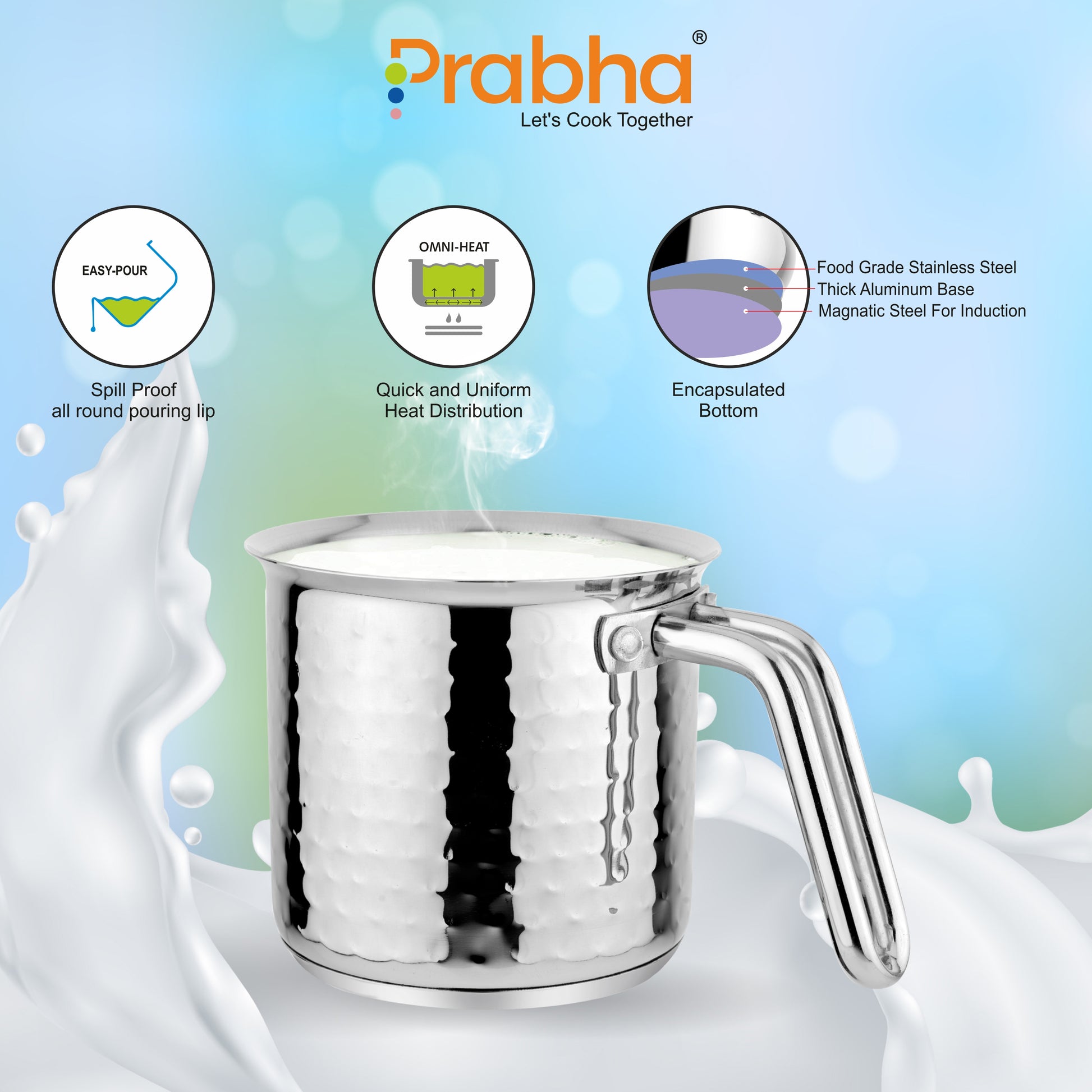 Xenon IB Hammered Milkpot Without Lid