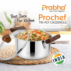 Prochef Casserole With Glass Lid
