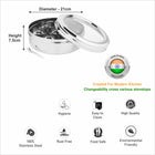 Stainless Steel Eye Candy Spice Box, See Through Glass Lid