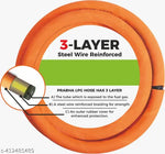 Load image into Gallery viewer, Prabha 1.5 M LPG Rubber Hose Pipe with Reinforced Steel Wire, ISI Certified (Orange) 7 Years Warranty (Hose Pipe Pouch Packing)
