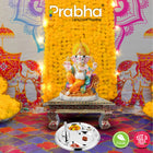 Stainless Steel Om Puja Thali with Ring Bell(Ghanti), for Home and Office Temple