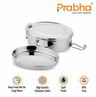 Stainless Steel Oval Food Pack Lunch Box - Prabha