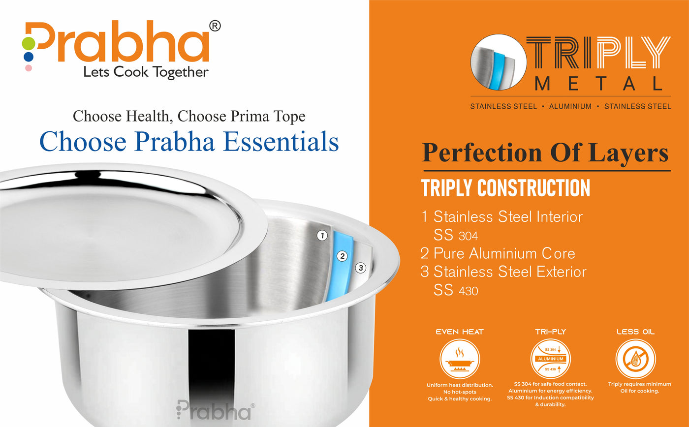 Prima Triply Tope With Lid