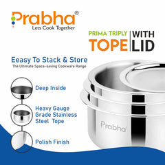 Prima Triply Tope With Lid