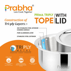 Prima Triply Tope With Lid