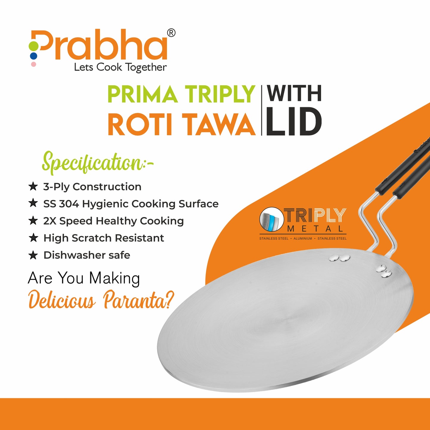 Prima Triply Roti Tawa