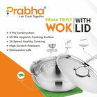 Prima Triply Wok With Lid