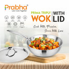 Prima Triply Wok With Lid