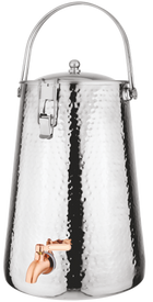Prabha Water Container 10 Liters with Tap | Water Jug for Kitchen Storage | Stainless Steel Water Tank/Water Pot for Drinking | Handi Steel Matk Dispenser Tampered (Silver) (10 LTR)