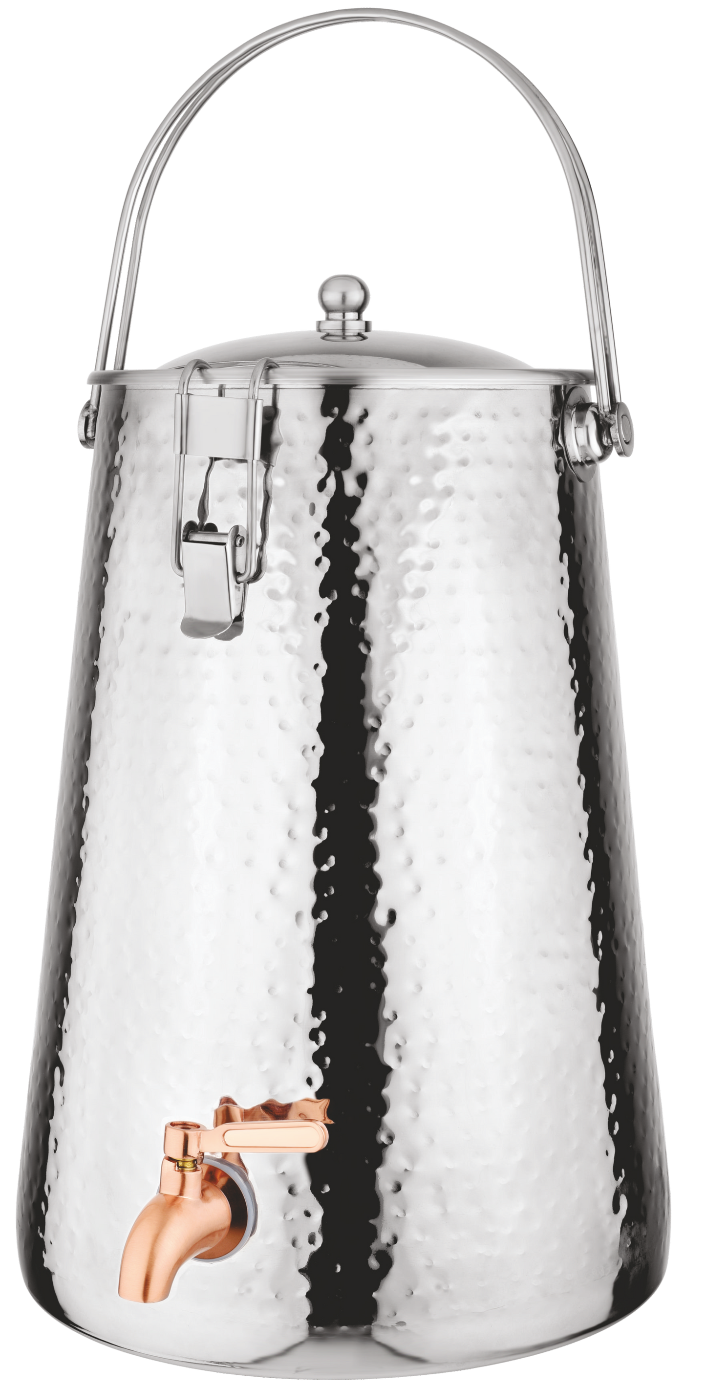 Prabha Water Container 10 Liters with Tap | Water Jug for Kitchen Storage | Stainless Steel Water Tank/Water Pot for Drinking | Handi Steel Matk Dispenser Tampered (Silver) (10 LTR)