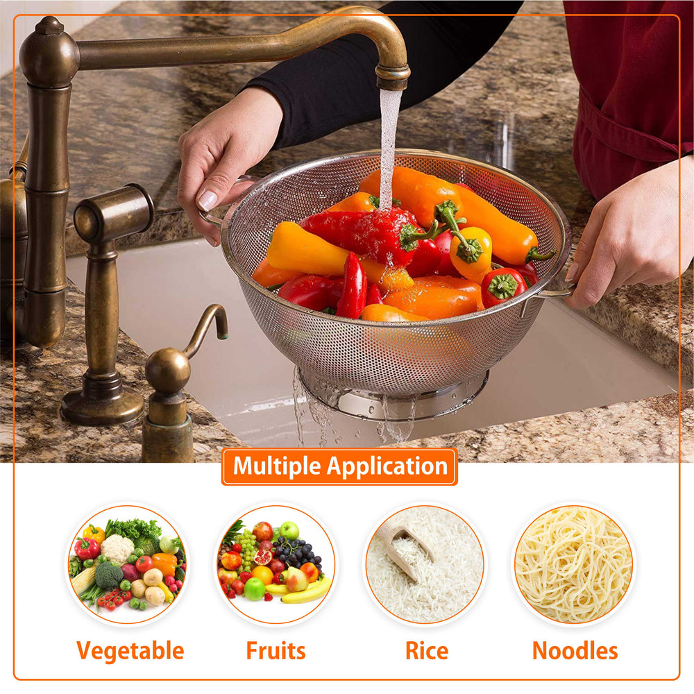 Stainless Steel Colander Basket With Multi Sizes