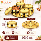 Sunflower Celebration Premium Stainless Steel PVD Gold Candy Bowl Gift Set – 4 Pcs
