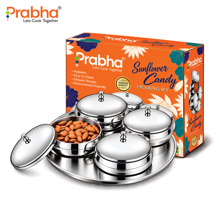 Sunflower Celebration Candy Bowl Gift Set – 4 Pcs