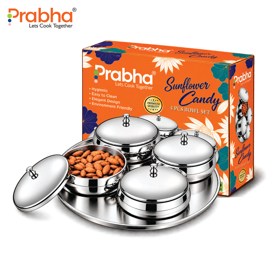 Sunflower Celebration Candy Bowl Gift Set – 4 Pcs