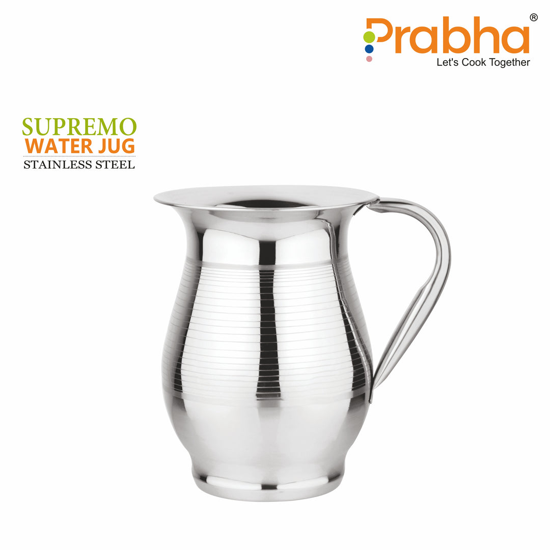 Stainless Steel Supremo Water Jug, 2000ml - Ideal for Home & Kitchen