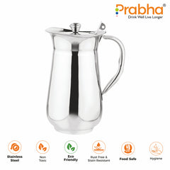 Stainless Steel Victoria Water Jug, 1800ml - Best for Home & Kitchen