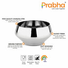 Stainless Steel BMW Vati, Bowl (Katori) Set of 6 Pcs - Prabha