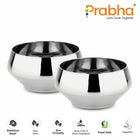 Stainless Steel BMW Vati, Bowl (Katori) Set of 6 Pcs - Prabha